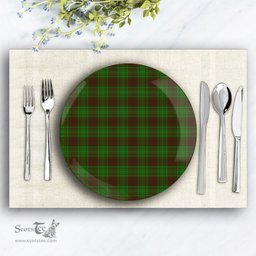 ScotsTee Shop Scottish MacAlister of Glenbarr Hunting Ceramic Tartan Plate