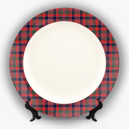 ScotsTee Shop Scottish MacDonald of Boisdale Modern Ceramic Tartan Plate