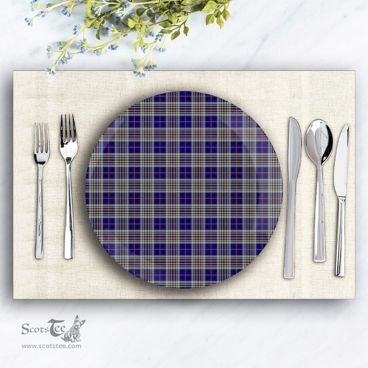ScotsTee Shop Scottish Hanna of Stirlingshire Ceramic Tartan Plate