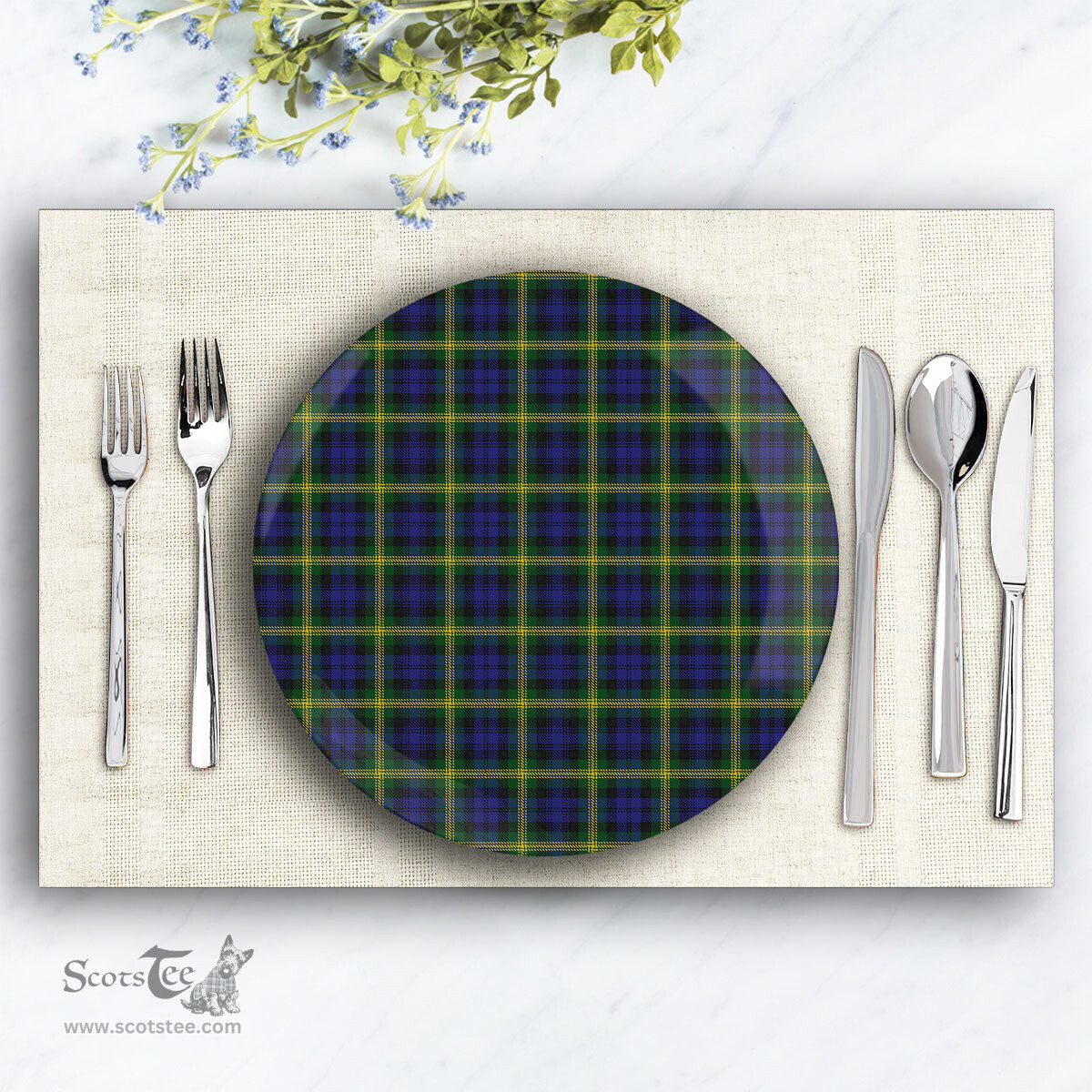 ScotsTee Shop Scottish Gordon of Esslemont Ceramic Tartan Plate
