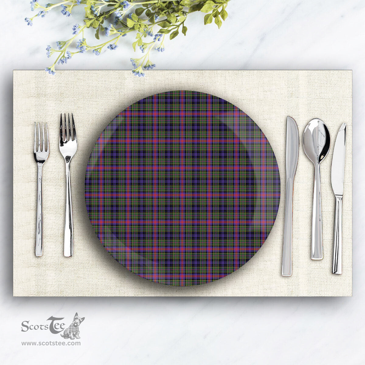 ScotsTee Shop Scottish Graham of Airth Modern Ceramic Tartan Plate