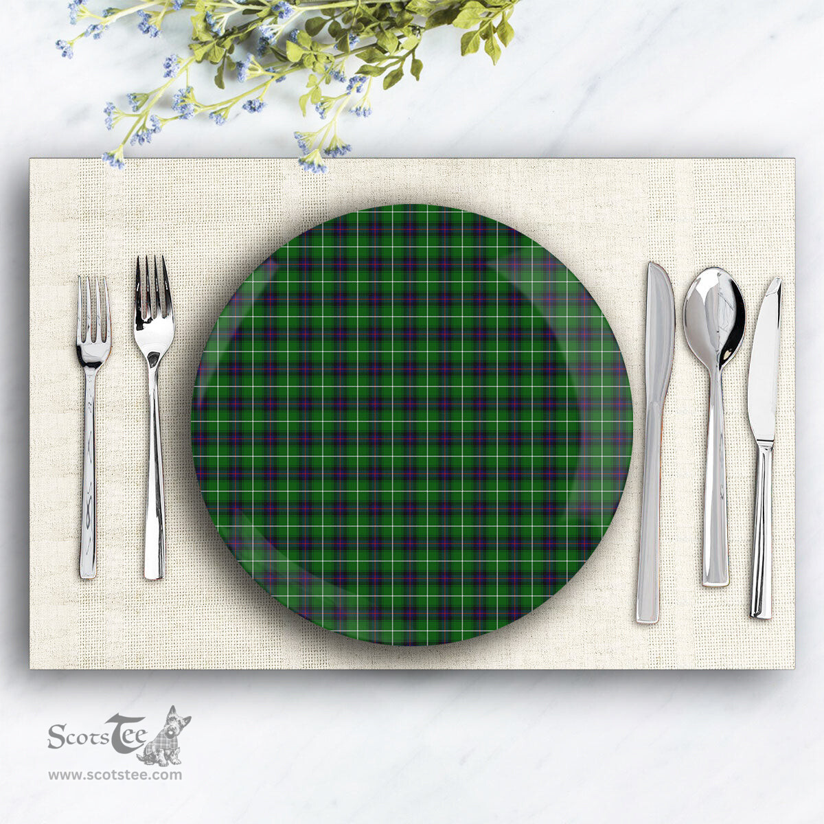 ScotsTee Shop Scottish MacDonald of The Isles Ceramic Tartan Plate
