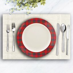 ScotsTee Shop Scottish Lumsden of Kintore Modern Ceramic Tartan Plate