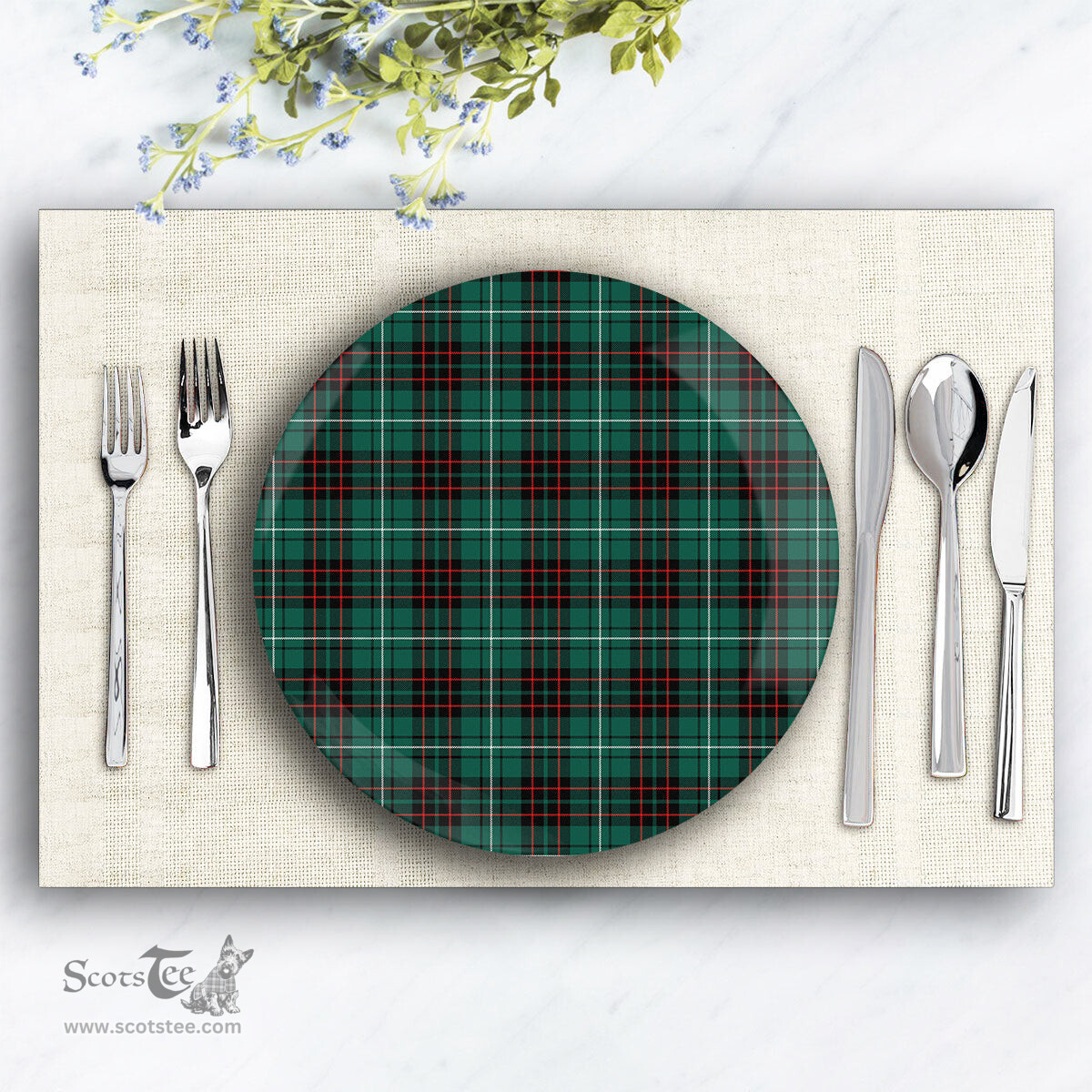 ScotsTee Shop Scottish MacAuley of Lewis Modern Ceramic Tartan Plate