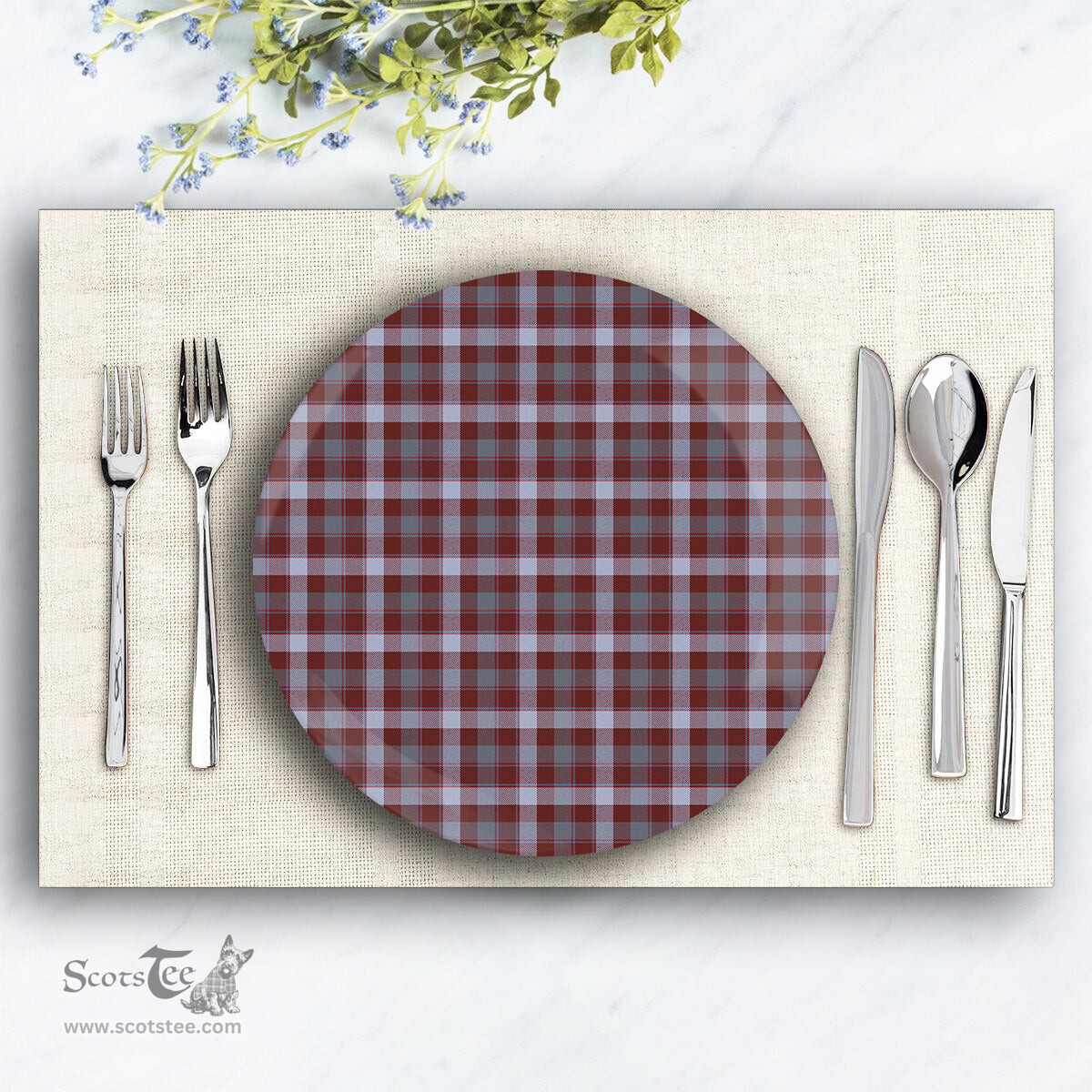 ScotsTee Shop Scottish Jardine of Castlemilk Modern Ceramic Tartan Plate
