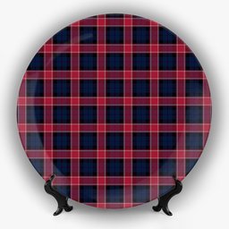 ScotsTee Shop Scottish Graham of Menteith Red Modern Ceramic Tartan Plate