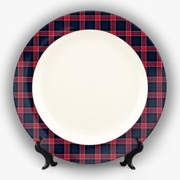 ScotsTee Shop Scottish Graham of Menteith Red Modern Ceramic Tartan Plate