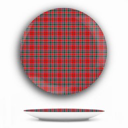 ScotsTee Shop Scottish MacDonald of Lochmaddy Modern Ceramic Tartan Plate
