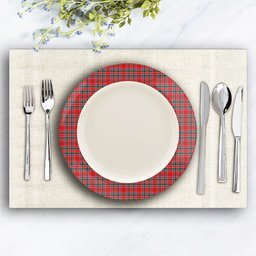 ScotsTee Shop Scottish MacDonald of Lochmaddy Modern Ceramic Tartan Plate