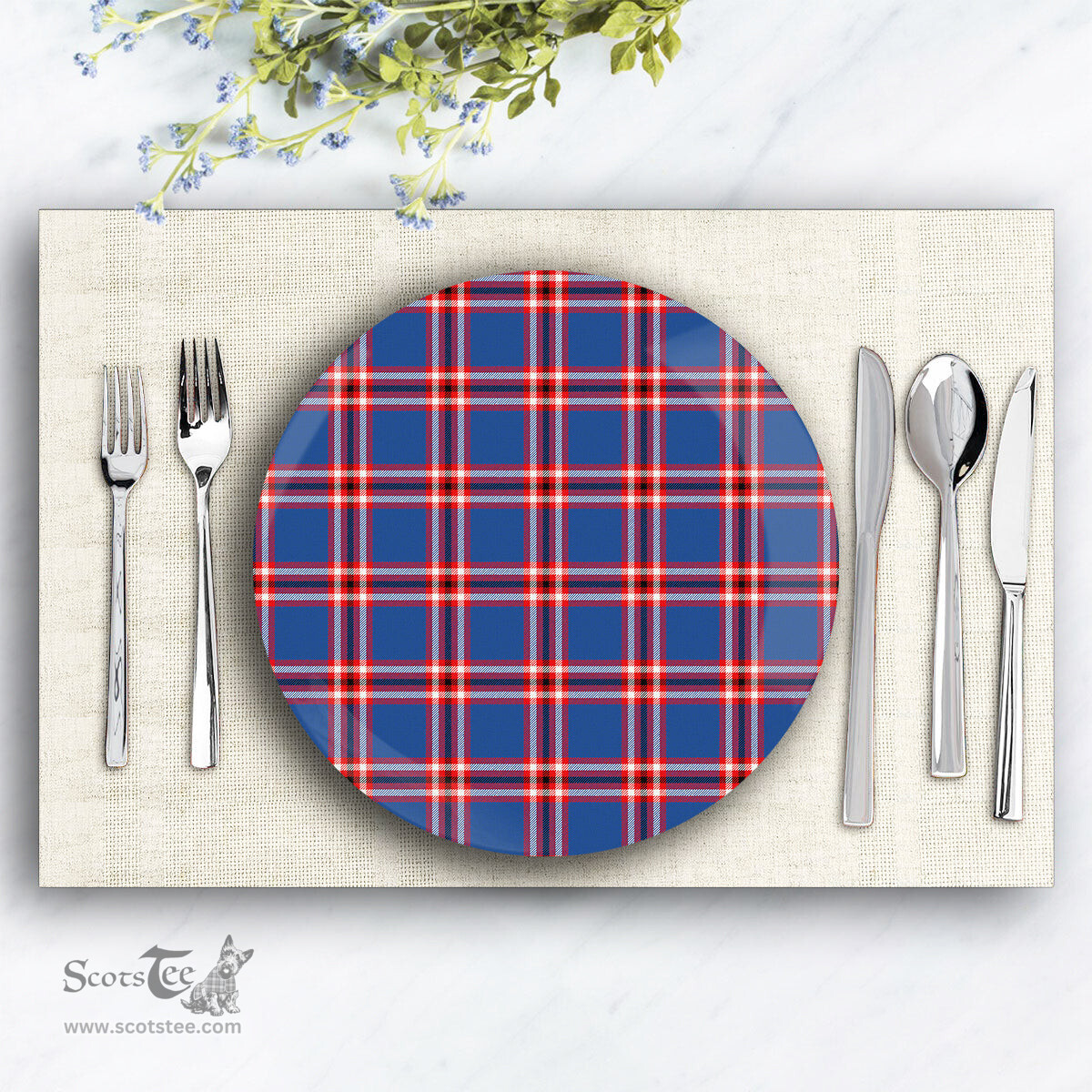 ScotsTee Shop Scottish Laing of Archiestown Modern Ceramic Tartan Plate