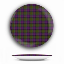 ScotsTee Shop Scottish MacDonald of Clanranald 2 Ceramic Tartan Plate
