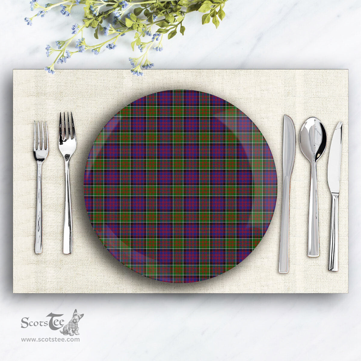 ScotsTee Shop Scottish MacDonald of Clanranald 2 Ceramic Tartan Plate
