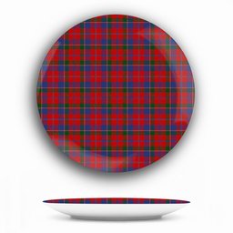 ScotsTee Shop Scottish MacDonald of Glenaladale Ceramic Tartan Plate