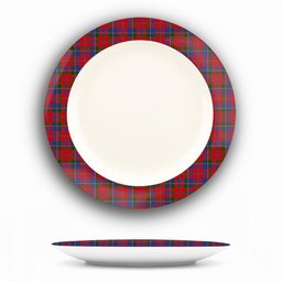 ScotsTee Shop Scottish MacDonald of Glenaladale Ceramic Tartan Plate