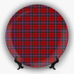 ScotsTee Shop Scottish Kelly of Sleat Red Ceramic Tartan Plate