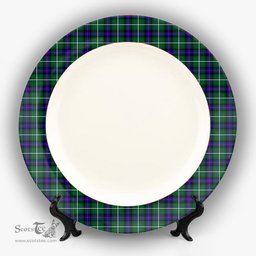 ScotsTee Shop Scottish MacDonald of the Isles Hunting Modern Ceramic Tartan Plate