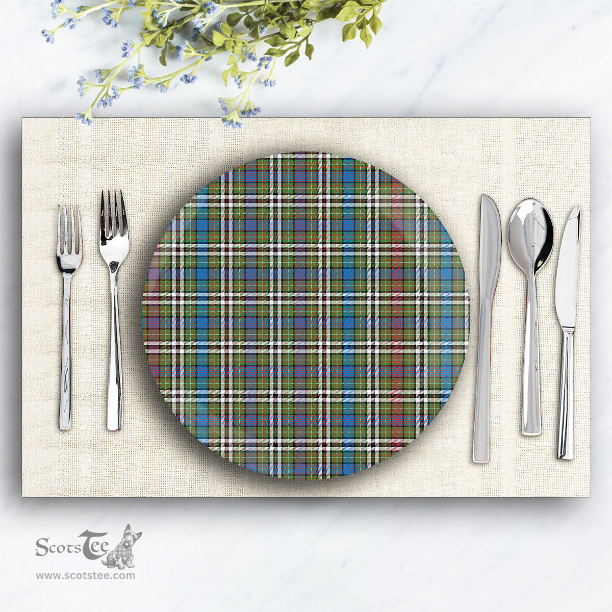ScotsTee Shop Scottish MacDonell of Glengarry Dress Ancient Ceramic Tartan Plate