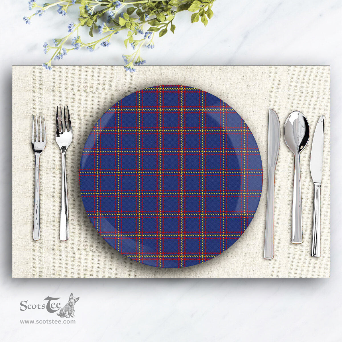ScotsTee Shop Scottish MacLaine of Lochbuie Ceramic Tartan Plate