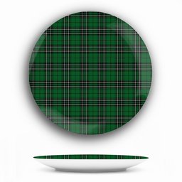ScotsTee Shop Scottish MacLean of Duart Hunting Ceramic Tartan Plate