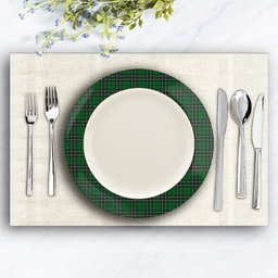 ScotsTee Shop Scottish MacLean of Duart Hunting Ceramic Tartan Plate