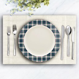 ScotsTee Shop Scottish MacLeod Of Californian Modern Ceramic Tartan Plate
