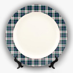 ScotsTee Shop Scottish MacLeod Of Californian Modern Ceramic Tartan Plate