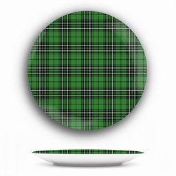 ScotsTee Shop Scottish MacLean of Duart Hunting Ancient Ceramic Tartan Plate