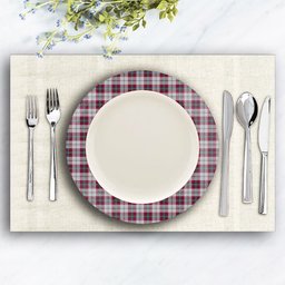ScotsTee Shop Scottish MacLean of Duart Dress 4 Ceramic Tartan Plate