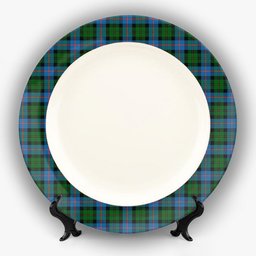 ScotsTee Shop Scottish MacNeil of Barra Chief Ceramic Tartan Plate