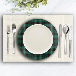 ScotsTee Shop Scottish McAulay of Lewis Modern Ceramic Tartan Plate