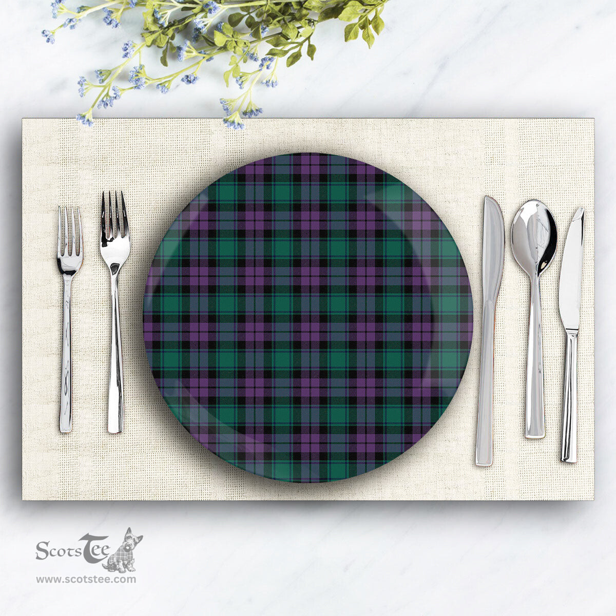 ScotsTee Shop Scottish McArthur of Milton Modern Ceramic Tartan Plate