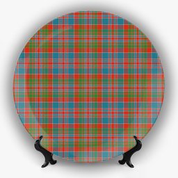ScotsTee Shop Scottish McDonald of Boisdale Ancient Ceramic Tartan Plate