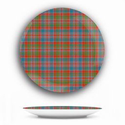 ScotsTee Shop Scottish McDonald of Boisdale Ancient Ceramic Tartan Plate
