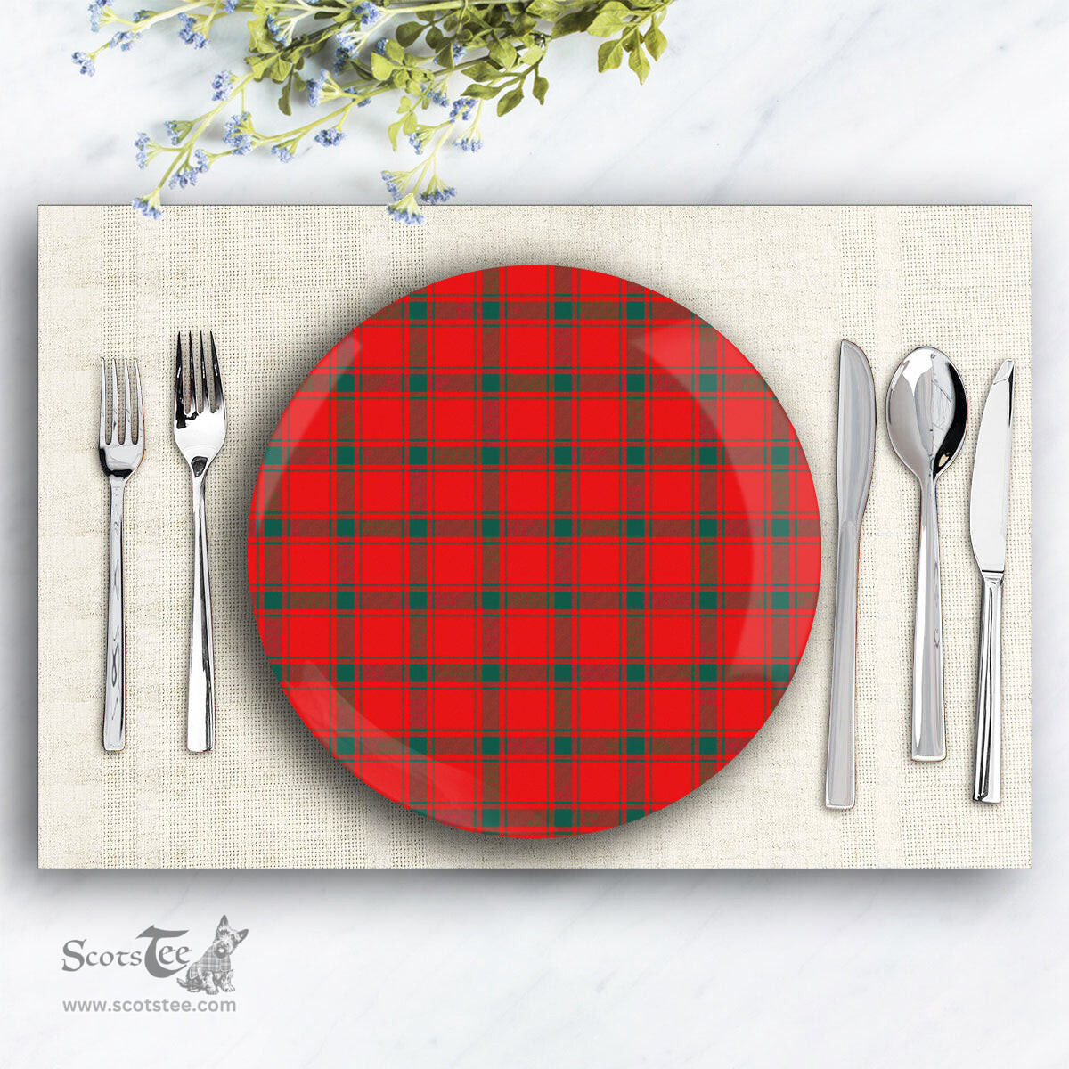 ScotsTee Shop Scottish McDonald of Sleat Modern Ceramic Tartan Plate