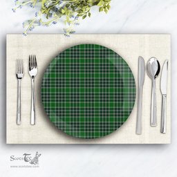 ScotsTee Shop Scottish McDonald Lord of the Isles Hunting Ceramic Tartan Plate