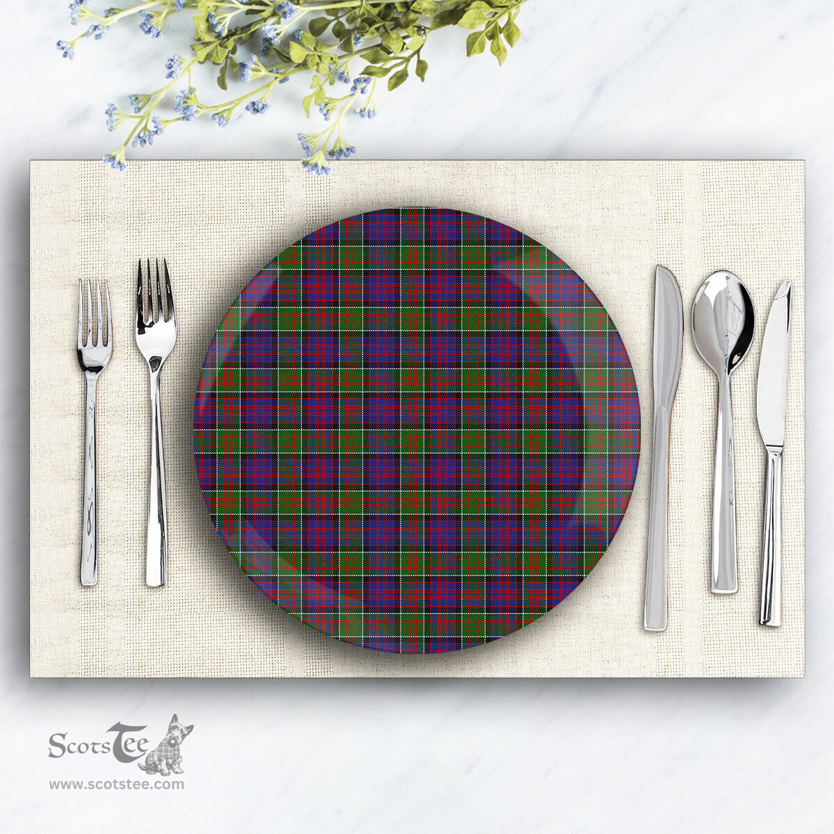ScotsTee Shop Scottish McDonald of Clan Ranald Modern Ceramic Tartan Plate
