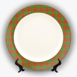 ScotsTee Shop Scottish McDonald of Kingsburgh Ancient Ceramic Tartan Plate