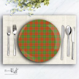 ScotsTee Shop Scottish McDonald of Kingsburgh Ancient Ceramic Tartan Plate