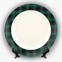 ScotsTee Shop Scottish McAuley of Lewis Modern Ceramic Tartan Plate