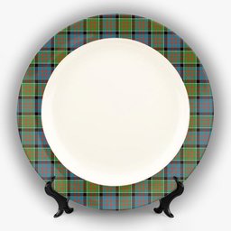 ScotsTee Shop Scottish McDonald of Clan Ranald Ancient Ceramic Tartan Plate