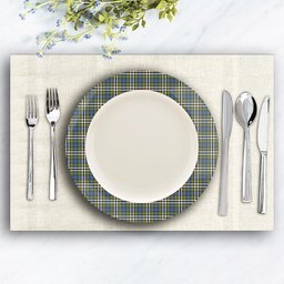 ScotsTee Shop Scottish McDonell of Glengarry Dress Ancient Ceramic Tartan Plate
