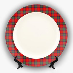 ScotsTee Shop Scottish McPherson of Cluny Modern Ceramic Tartan Plate