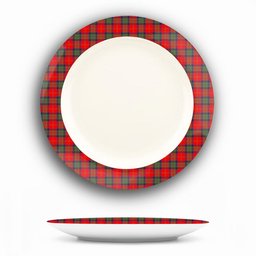 ScotsTee Shop Scottish McPherson of Cluny Modern Ceramic Tartan Plate