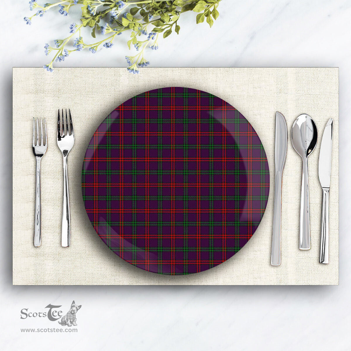 ScotsTee Shop Scottish Montgomrie or Montgomery of Eglinton Ceramic Tartan Plate