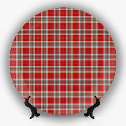 ScotsTee Shop Scottish McLean of Duart Dress Red Ceramic Tartan Plate