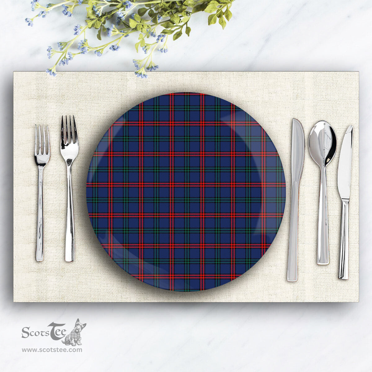 ScotsTee Shop Scottish Montgomery of Ayrshire Modern Ceramic Tartan Plate