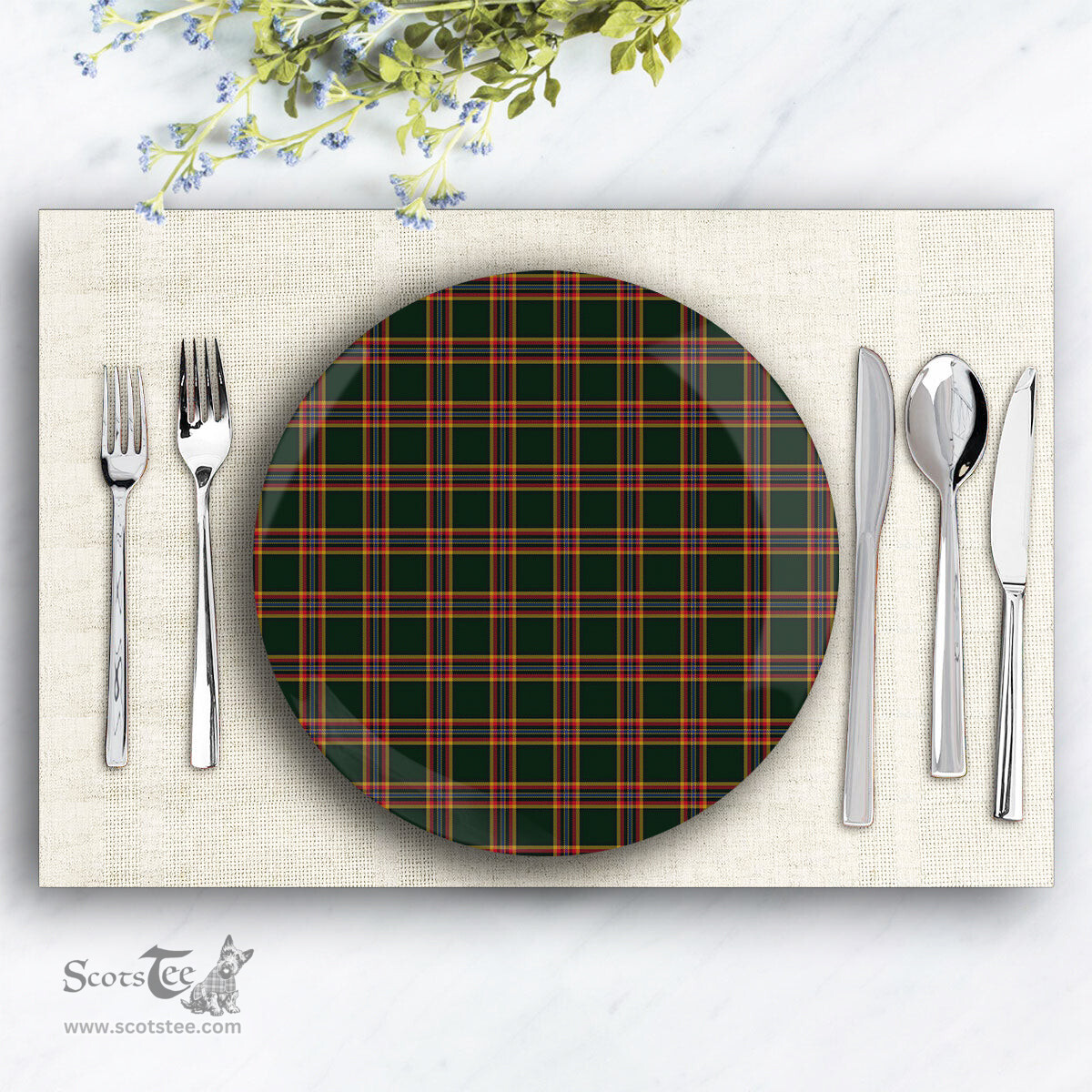 ScotsTee Shop Scottish Moran Family Ubique Ceramic Tartan Plate