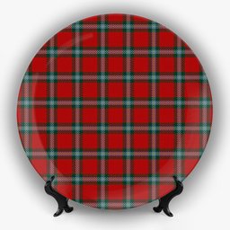 ScotsTee Shop Scottish McLaine of Loch Buie Ceramic Tartan Plate