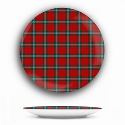 ScotsTee Shop Scottish McLaine of Loch Buie Ceramic Tartan Plate
