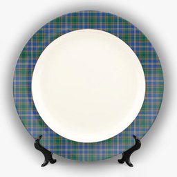 ScotsTee Shop Scottish Strange of Balkaskie Modern Ceramic Tartan Plate